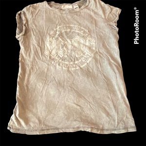 AC/DC H+M Gray Tee Shirt size 14Y